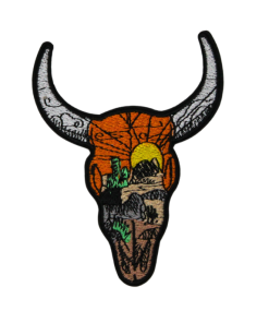 Western Desert Cow Skull Patch (Small/Embroidery)