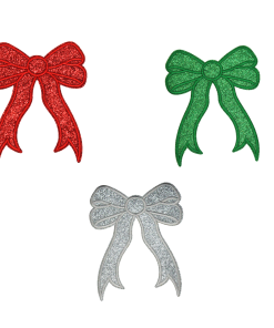Side Bow Glitter Patch (Small/Embroidery)