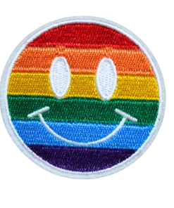 Colorful Smiley Patch (Small/Embroidery)
