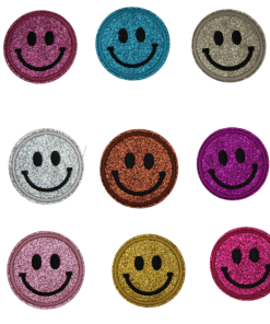 Smiley Glitter Patch