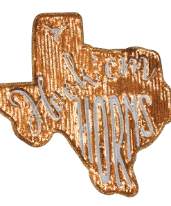 Hook'em Horns Texas Patch (Large/Sequin)