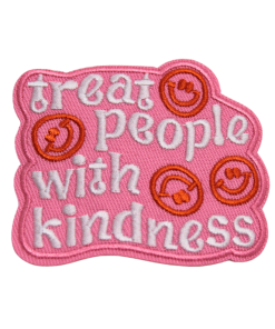 Treat People With Kindness Smile Patch (Small/Embroidery)