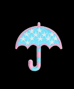 Blue Umbrella Star Design Patch (Small/Embroidery)