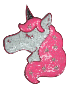 Pink Unicorn Patch (Medium/Sequin)