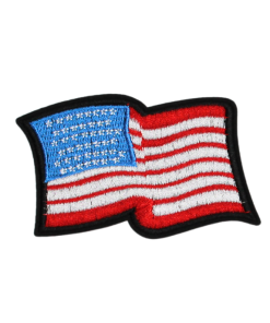 USA Flag Wavey Patch (Small/Embroidery)