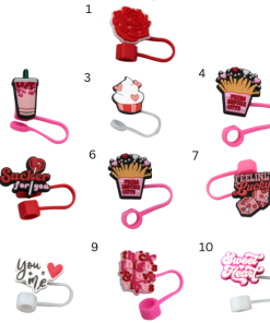 Valentine Straw Toppers