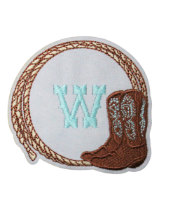 Cowboy Boots and Rope Patch (Small/Embroidery)
