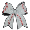 Softball Bow Patch (Large/Sequin)