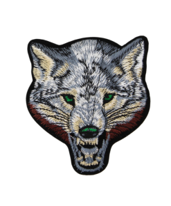 White Wolf Green Eyes Patch (Small/Embroidery)