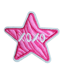 Xoxo Pink Star Patch (Small/Embroidery)