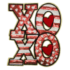 XOXO Red Heart Patch (Large/Sequin)
