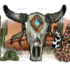 Aztec Boho Skull DTF Transfer