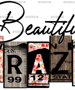 Beautiful Crazy Floral DTF Transfer