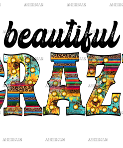 Beautiful Crazy Cowhide DTF Transfer