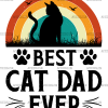 Best Cat Dad Ever-3  DTF Transfer