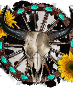 Bull Skull DTF Transfer