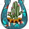 Cactus Horseshoe DTF Transfer