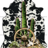 Cattle Carpet Cowhide Cactus DTF Transfer
