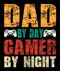 Dad By Day Gamer By Night-2 DTF Transfer