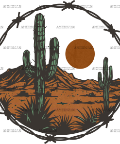 Desert Barb Wire DTF Transfer