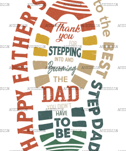 Happy Father's Day Footstep DTF Transfer