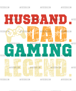 Husband Dad Gaming Legend DTF Transfer