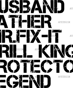 Husband Father Mr.Fix-it Grill King Protector Legend DTF Transfer