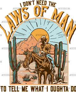 Laws Of Man DTF Transfer