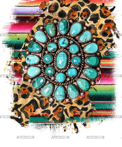 Leopard Gem Stone DTF Transfer