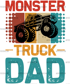 Monster Truck Dad-1 DTF Transfer