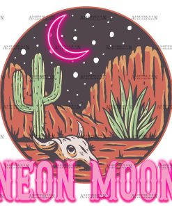 Neon Moon DTF Transfer