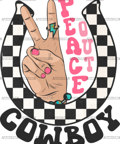 Peace Out Cowboy DTF Transfer