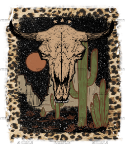 Retro Bull Skull DTF Transfer