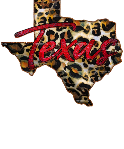 Texas Leopard Map DTF Transfer
