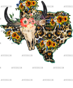 Texas Leopard And Sunflower DTF Transfer