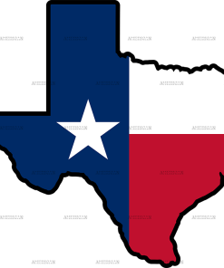 Texas Map-2 DTF Transfer