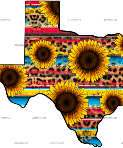 Texas Sunflowers Serape DTF Transfer
