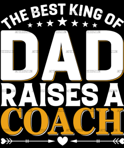 The Best King Of Dad Raises A Coach DTF Transfer