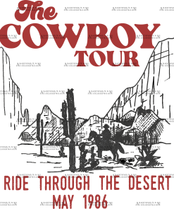 The Cowboy Tour Ride Through The Desert DTF Transfer