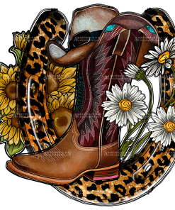 Western Horseshoe Cowboy DTF Transfer