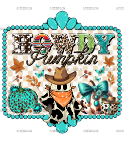 Western Howdy Pumpkin DTF Transfer