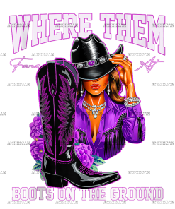 Where Them Fans At Boots On The Ground-12 DTF Transfer