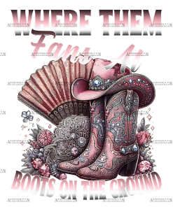 Where Them Fans At Boots On The Ground-18 DTF Transfer