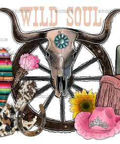 Wild Soul Bull Skull DTF Transfer