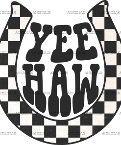 Yee Haw Horseshoe DTF Transfer