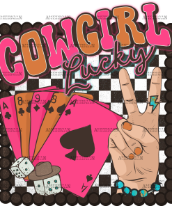 Cowgirl Lucky DTF Transfer