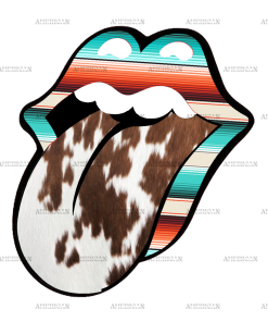 Cowhide Rolling Stones DTF Transfer