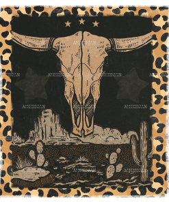 Longhorn Skull Retro DTF Transfer